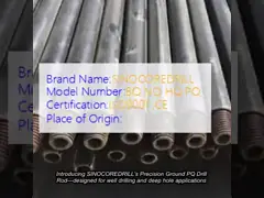 Precision Ground PQ Drill Rod With Enhanced Thread Engagement Strength