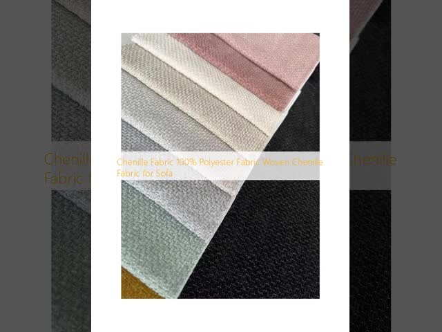 Plain Waterproof Chenille Upholstery Fabric Weave Polyester Fabric For Sofa