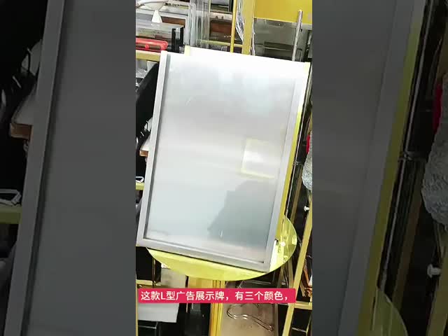 Acrylic Cover Metal Retail Display 0.6KG L Shape Sign Holder Poster Board Stand 21.5CM