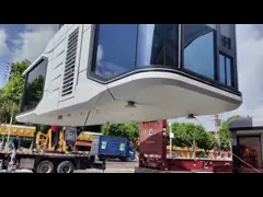 8.5 Meter Space Capsule House Rumah Pod Prefabrikasi Ketahanan Angin