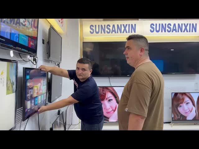 75 85 Inch UHD Tempered Glass Smart LED TV 4K Large Storage Television