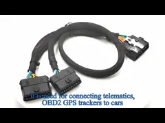 Universal OBD 2 J1962 OBDII Obd2 T-harness Splitter Spliter Y Cable With Multi Mounting Brackets