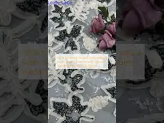 100% polyester Tissu brodé de paillettes luxueuses et élégantes pour les mariages