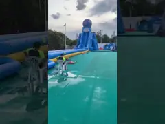 Summer Crazy Hot Inflatable Slides Adult N Kids Toboggan Inflatable Aqua Slide