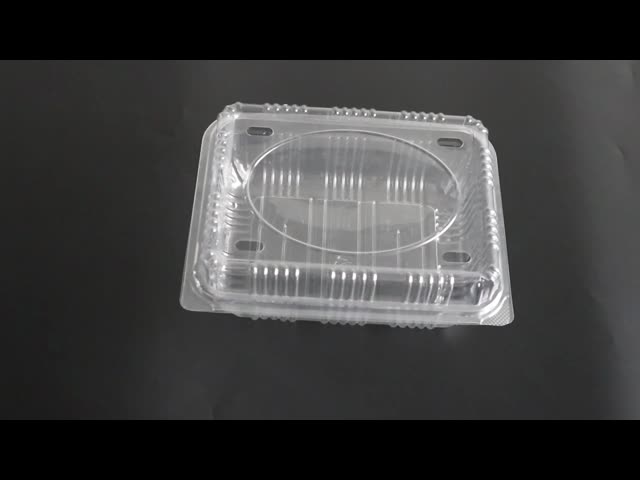一回使用可能なPETプラスチック 透明なクジラ シェル ハンジ 真空型ケーキ パンケーキ 焼物 持ち帰り 透明な箱カバー