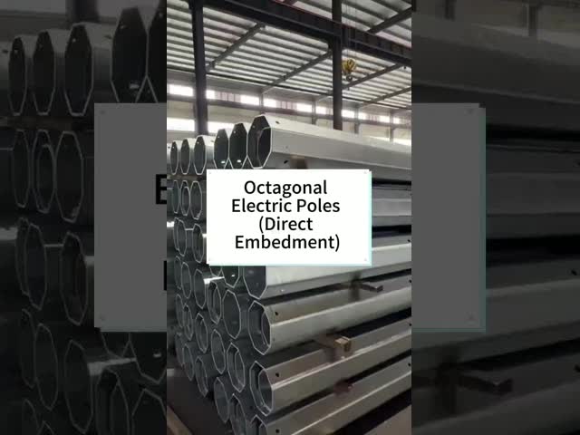 9M 10M 12M Hot Dip Galvanized Concrete Electric Pole 33KV Steel Tower Pole for Power Distribution Equipment