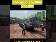 2017 Zoomlion ZTC800V Crane 44m Main Boom Max. 17.5m Jib Length for Versatile Lifting Applications