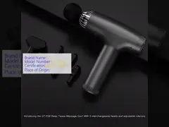 5 Interchangeable Heads Deep Tissue Massage Gun and Adjustable Intensity