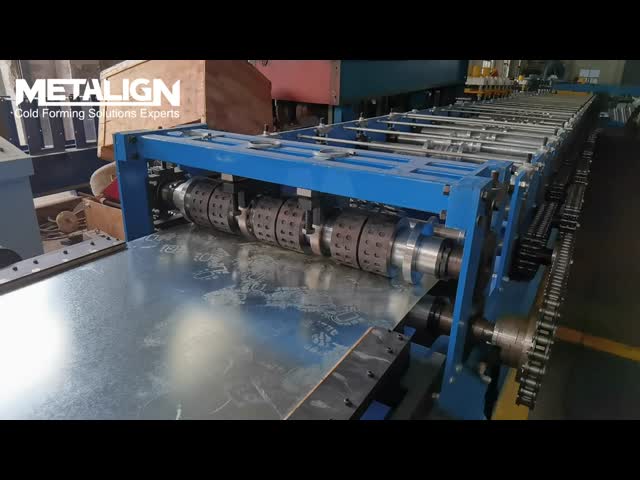 High Friction Surface Embossing Floor Deck Roll Forming Machine YX70-165 Metal Deck video