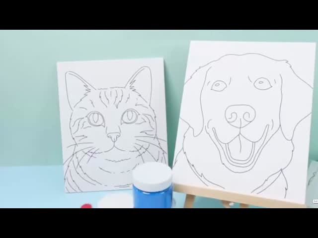 3mm 厚さ 前もって描いた輪郭 素描 キャンバス 子供 初心者 学生 成人
