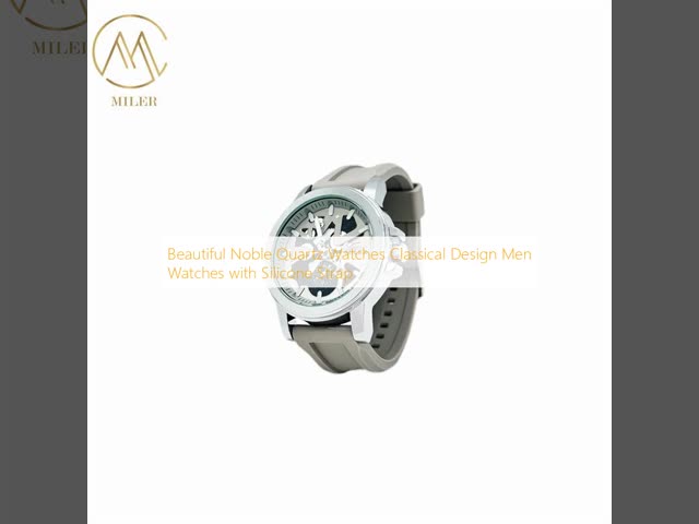 Beautiful Noble Quartz Watches Classical Design Men Watches with Silicone Strap