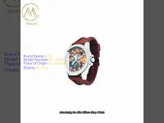 Beautiful Noble Quartz Watches Classical Design Men Watches with Silicone Strap
