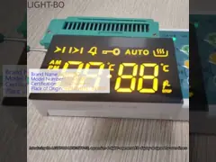شاشة LED 7 قطعة Ultra Bright Amber 4 أرقام Anode مشترك ل 4 مفتاح لمس مدمج في الفرن