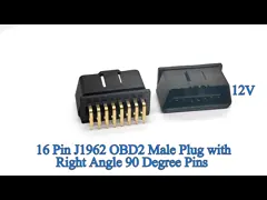 OBD 2 OBD2 12V Male Connector With 16 90 Degree Right Angle Pins