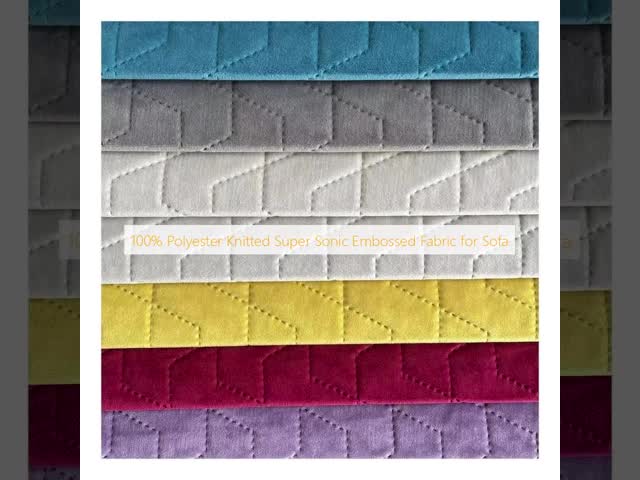 100% Polyester Luxury Sofa Fabric Knitted Waterproof With Embroidered Pattern