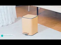 3L 5L Stainless Steel Soft Close Rectangle Trash Can for Sustainable Kitchen Bathroom Office Bathroom Defender Series