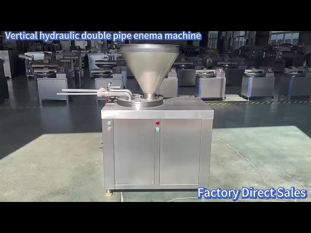 Powerful Vertical Hydraulic Sausage Filler Machine For Meat Processing Plant Use