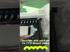 1U 19 Inch Sliding Rack Mount Fiber Optic Patch Panel 12 Port LC Duplex Drawer ODF