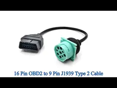 16 Pin OBD2 to 9 Pin J1939 Type 2 Cable