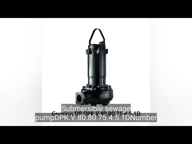 Grundfos DPK Submersible Sewage Pump For Non Clogging Flood Rain Water Transfer Maximum Flow 12.8 L/s