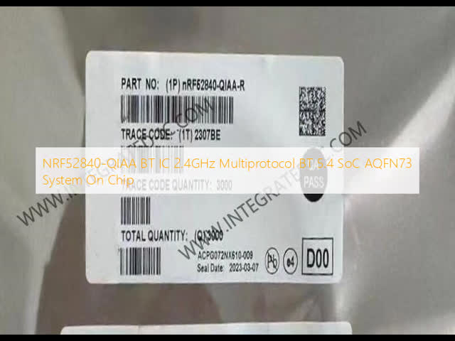 NRF52840-QIAA BT IC 2.4GHzマルチプロトコル BT 5.4 SoC AQFN73 システムオンチップ