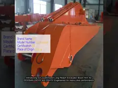 カスタマイズされた掘削機 ロングブーム Cat320 PC200 EX1200 掘削機アームとバケット販売 video