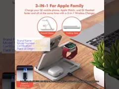 15W / 10W Εξόρυξη ισχύος A21 Apple και Samsung φορτιστή με LED δείκτη για κινητό τηλέφωνο ρολόι και ακουστικά υποστήριξη φόρτισης