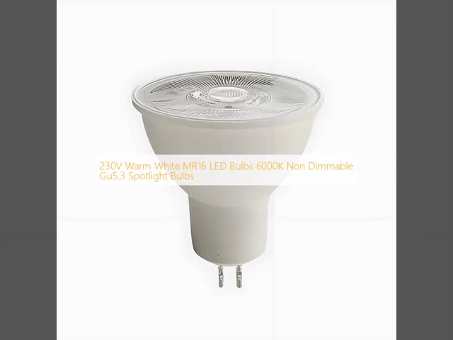 12V ホットホワイト MR16 LED 電球 6000K 調光不可能な GU5.3 スポットライト 電球