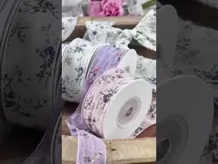 Напечатанные мелкие цветочные краины снег текстильная головная лента аксессуары для волос DIY лук лента соломенная шляпа подарочная коробка упаковка ремни