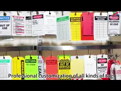 Customized PVC Vinyl Safety Tag Waterproof Tear Resistant UV Resistant Fast Response for Safety Products