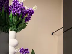 Simulated 5-head hyacinth and lavender bouquet outdoor flower arrangement for wedding hall roadways and home decoration flower arrangement