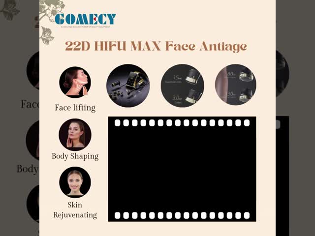 22D HIFU MAX フェイスリフティング 非外科的な抗老化と高強度集中超音波技術による皮膚の緊縮
