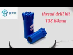 T38-64mm কার্বন ইস্পাত রক ড্রিলিং থ্রেড ড্রিল বিট কার্বন ইস্পাত দক্ষ ড্রিলিং জন্য