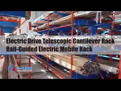 Eletricidade Telescópica Cantilever Rack Rail-Guided Electric Mobile Rack