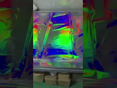 China Sequin Laser Metalized BOPP Film Rolls , Red Heat Sealable BOPP Film supplier