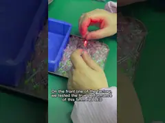 حركة المرور الأحمر لون 620nm 45deg 12000mcd سلك ذهبي مستدير مع فلينج 5mm LED للخارج