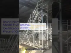 4m Height Light Aluminum Ladder in Two Levels Easy Moveing for Warehouse Shelving Rack Use