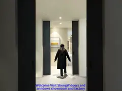 Swing Gold Aluminium Commercial Entrance Doors Main Exterior Aluminum Frame Exterior Door