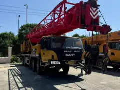 RED Color 2023 SANY STC500E Used Truck Crane 50T Fully Hydraulic Lifting Machinery video