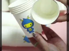 Geri Dönüşümlü Malzeme 85ml Tek Kağıt Kupa 3.5oz Plastik Serbest Kaplama