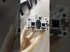 Silvery Anodized 6063-T5 Aluminium Profile System With Milling / Drilling