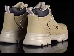 Microfiber+Pig Skin Men'S Work Boots Steel Toe Flying Weaving