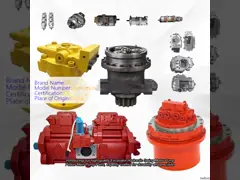 Piezas de la bomba principal del pistón del motor hidráulico oscilante de la excavadora video