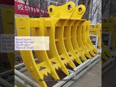 Customizable Excavator Rake Bucket For Land Clearing Soil Preparation