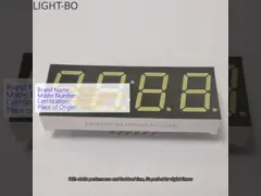 Ultra Putih 4 Digit 7 Segmen LED Jam Tampilan Katode Umum untuk Digital Timer