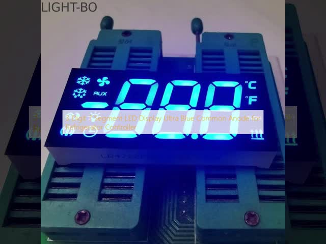 カスタム3桁7セグメント LEDディスプレイ 超ブルー 冷蔵庫コントローラ用の共通アンード