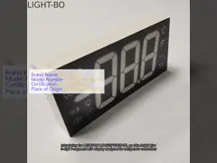 Custom 3 Digit 7 Segmen LED Tampilan Ultra Biru Umum Anode untuk Pengontrol Kulkas