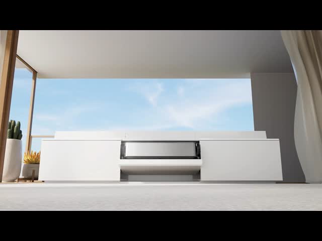 Intelligent Motorised Laser TV Cabinet Customized UST Cabinet with Projector Screen
