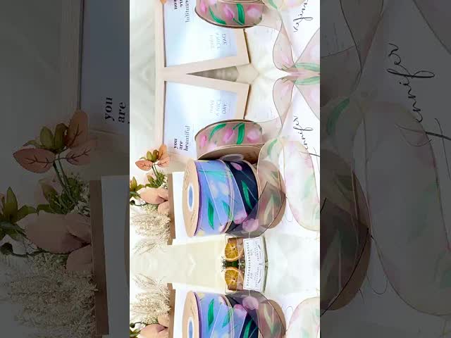 新品 オンライン 韓国 リボン チューリップ 雪 シルク リボン 花 梱包 髪 アクセサリー 弓 服 リボン 靴 花
