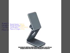 China Foldable 3 In 1 Fast Charger Dual Coil Design Wireless Charging Station supplier